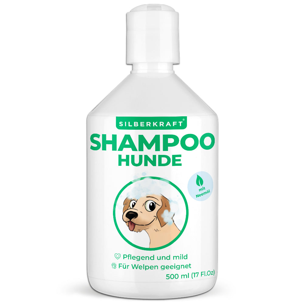 Shampooing pour chien à l'huile de neem chiens et chiots - produit de soin shampooing sensible contre les démangeaisons et les odeurs, shampooing pour chiens pour un pelage soigné