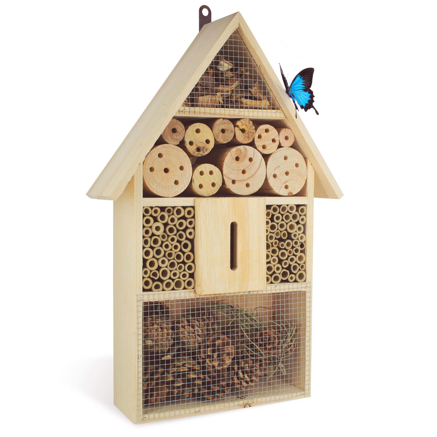 Hôtel à insectes en bois de pin - abri pour insectes - 48 x 31 x 10 cm