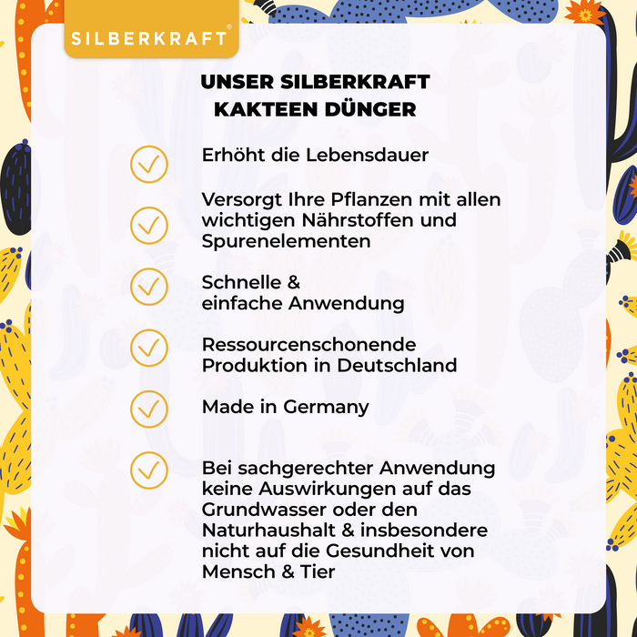 Kakteen Dünger 1 Liter für alle Arten von Kakteen, Agaven und anderen Sukkulenten