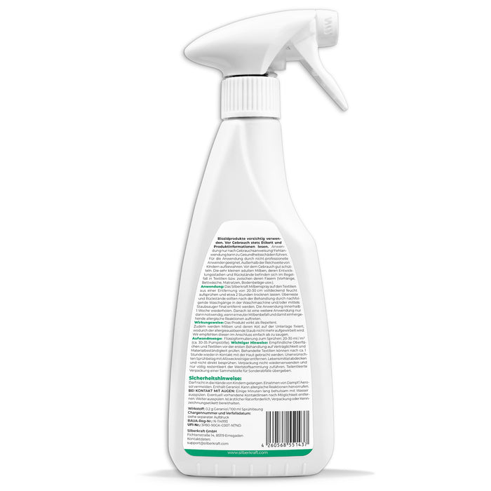 Spray anti-acariens pour matelas et textiles - combat les acariens au lit