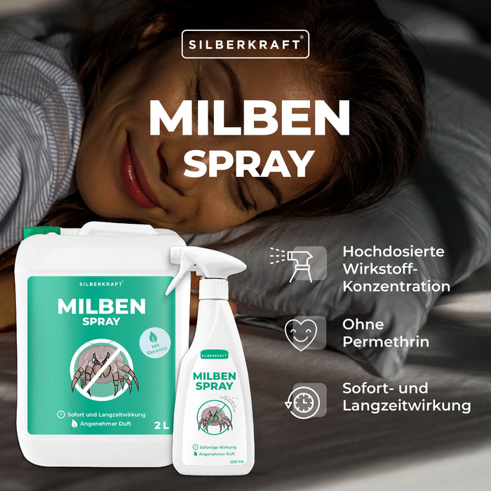 Spray anti-acariens pour matelas et textiles - combat les acariens au lit