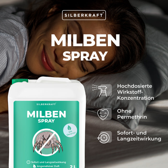 Spray antiacaro per materassi e tessuti: combatte gli acari a letto