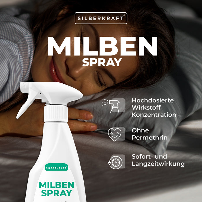 Spray antiacaro per materassi e tessuti: combatte gli acari a letto