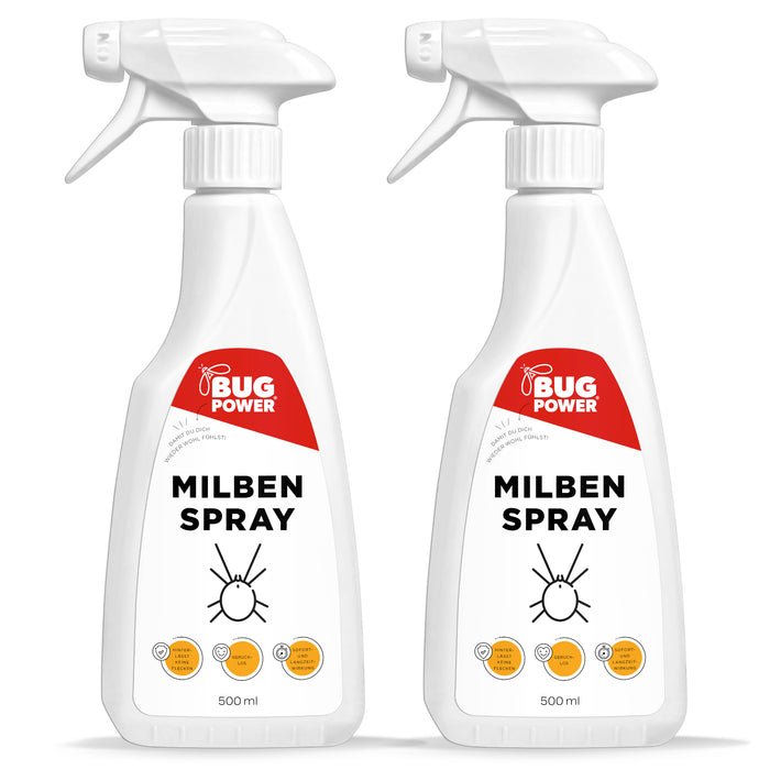 BugPower spray antiacaro per tessuti 500 ml - non lascia macchie