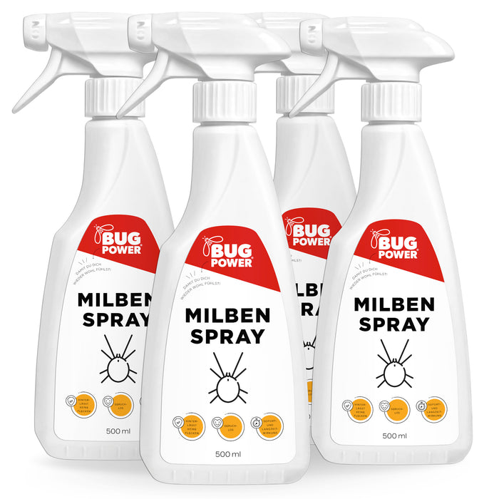 Spray anti-acariens BugPower pour textiles 500 ml - ne laisse pas de taches