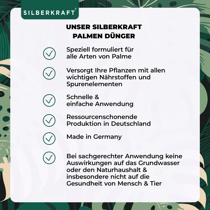 Palmendünger - Mineralischer NPK Flüssigdünger mit Stickstoff - Dünger für Palmen - Yucca Palmen Dünger - Palmen düngen