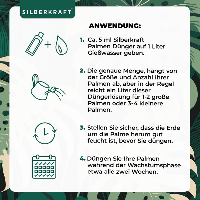 Palmendünger - Mineralischer NPK Flüssigdünger mit Stickstoff - Dünger für Palmen - Yucca Palmen Dünger - Palmen düngen