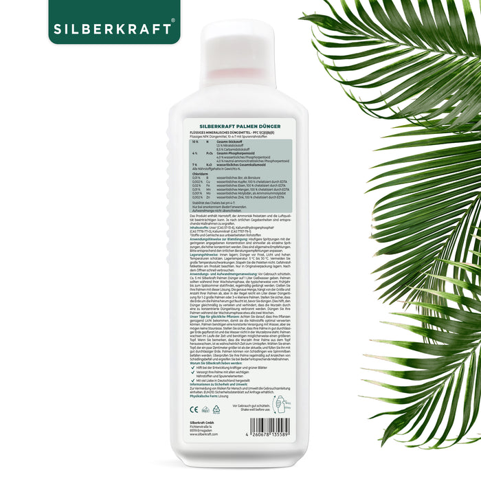 Palmendünger - Mineralischer NPK Flüssigdünger mit Stickstoff - Dünger für Palmen - Yucca Palmen Dünger - Palmen düngen
