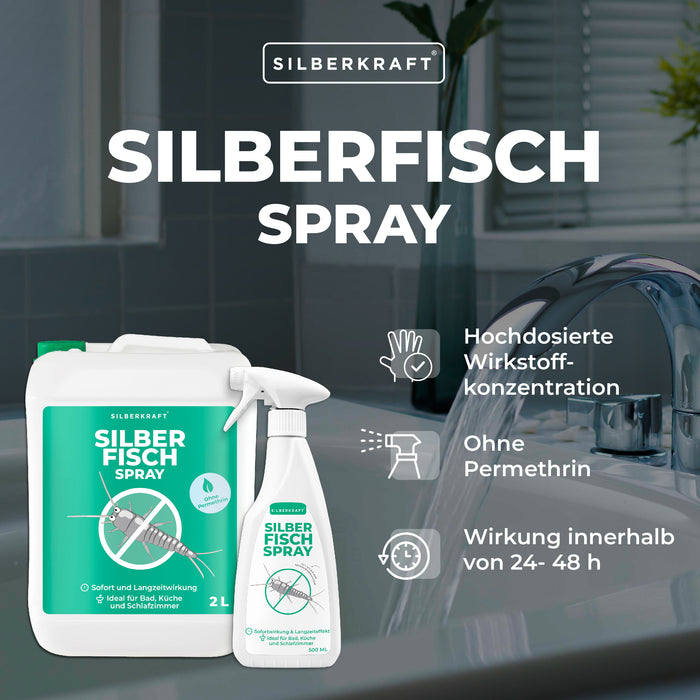 Silverfish Spray - Combattez les poissons d'argent / poissons-papiers