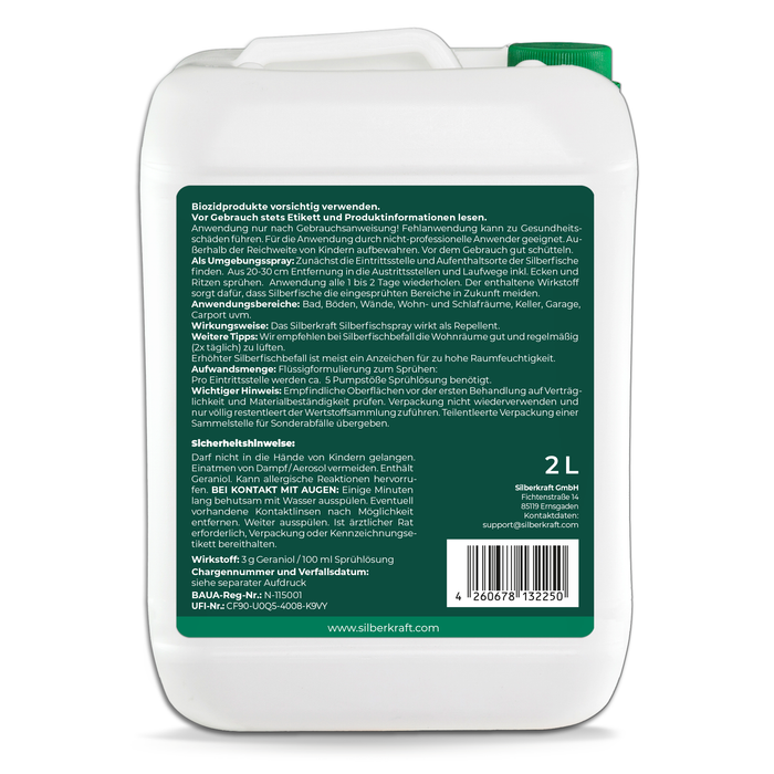 Spray per pesciolini d'argento: combatte i pesciolini d'argento/pescicarta