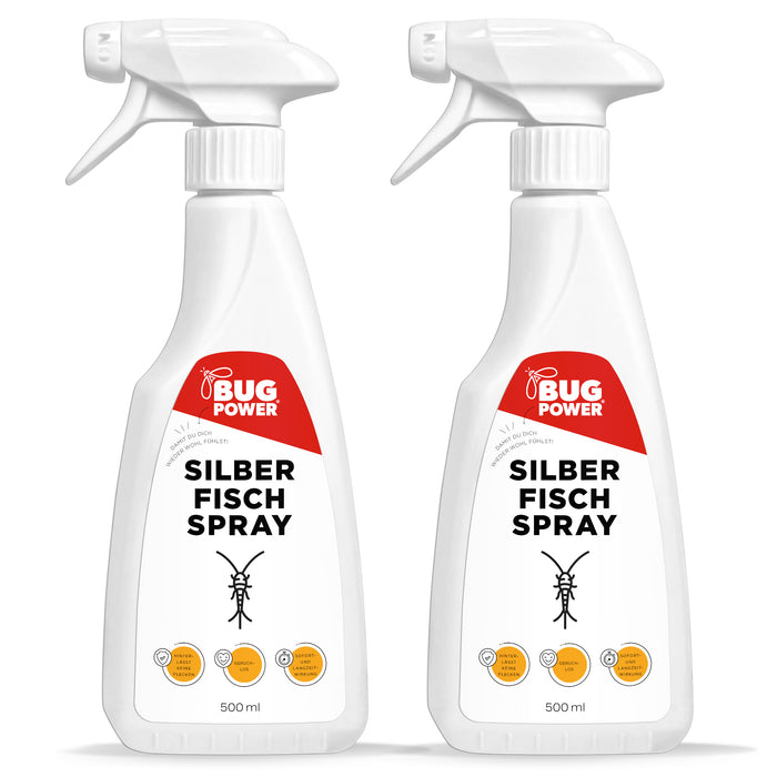 Spray pesciolini d'argento BugPower 1 litro - azione rapida e protezione duratura - con effetto abbattente