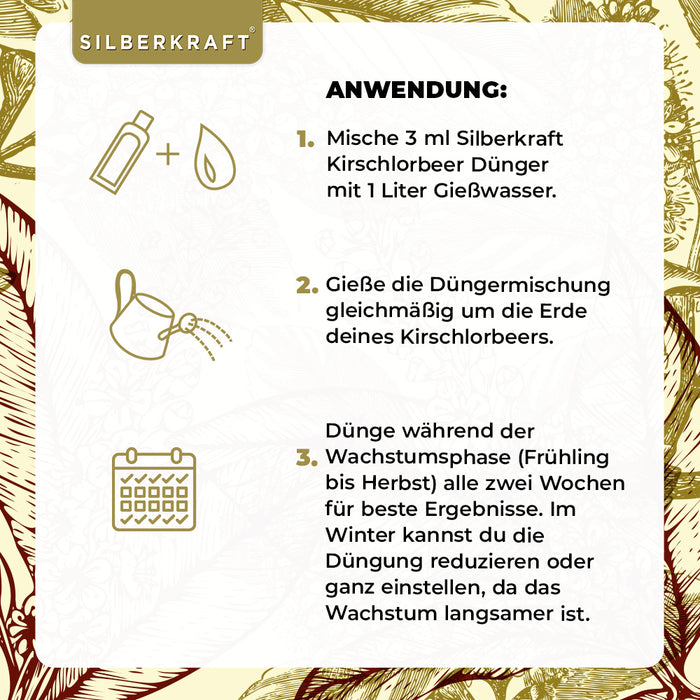 Kirschlorbeer Dünger - Mineralischer NPK Flüssigdünger mit Stickstoff - Dünger für Kirschlorbeer - Lorbeer Dünger