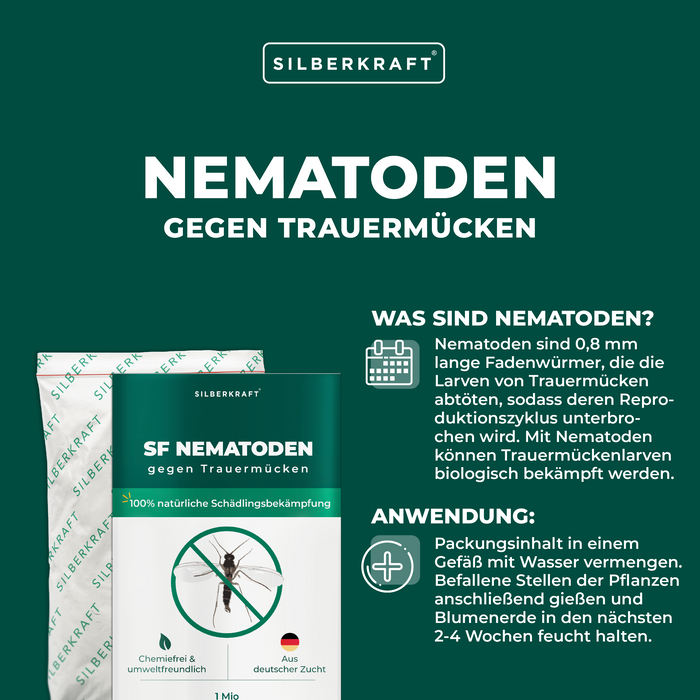 SF Nematoden zur Bekämpfung von Trauermücken für Zimmerpflanzen