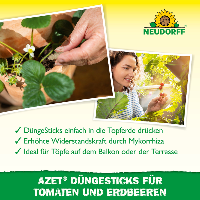 Neudorff Azet DüngeSticks für Tomaten und Erdbeeren