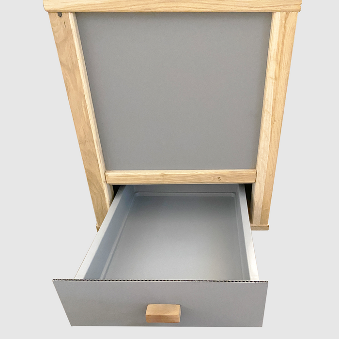 Boîte à vers élégante - lombricomposteur pour l'extérieur et l'intérieur - boîte à vers pour le balcon en kit complet avec 500 vers de compost