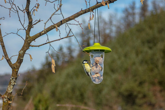 Vogelfutterspender - Multifunktionale Futterstation für die Vogelfütterung - 22 cm