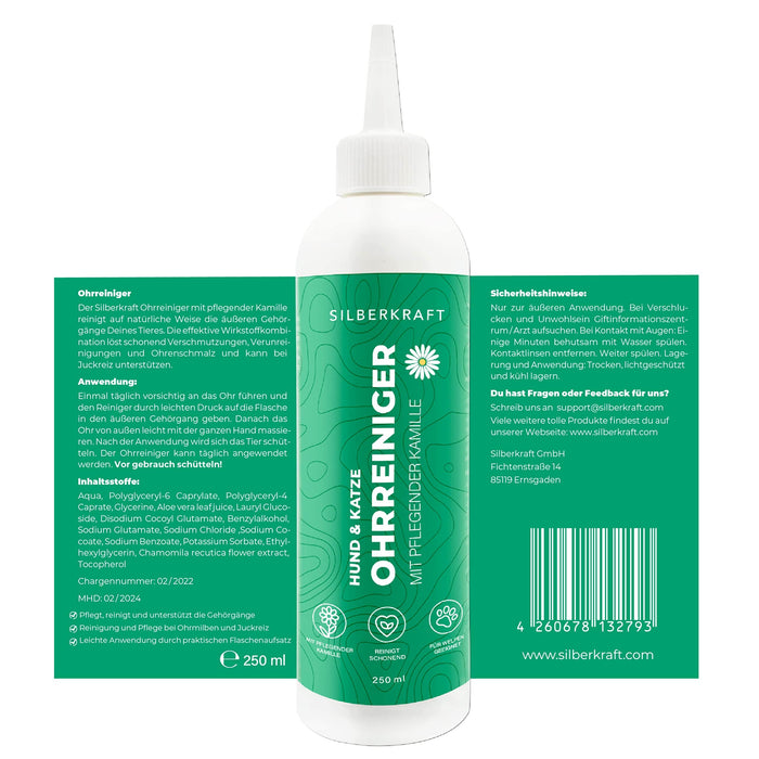 Detergente per orecchie cane e gatto 250 ml