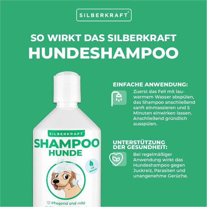 Shampoo per cani all'olio di neem cani e cuccioli - prodotto per la cura shampoo sensibile contro prurito e odore, shampoo cani per pelo ben curato