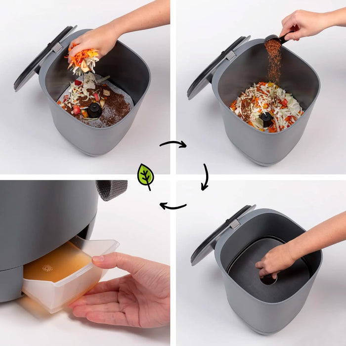 Küchenkomposter Bokashi - Komposter inkl. 1kg Streumittel