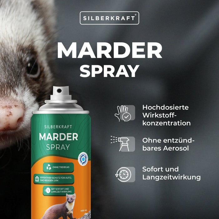 Marderspray 🥇 500ml Marderabwehr - Marder bekämpfen - Silberkraft