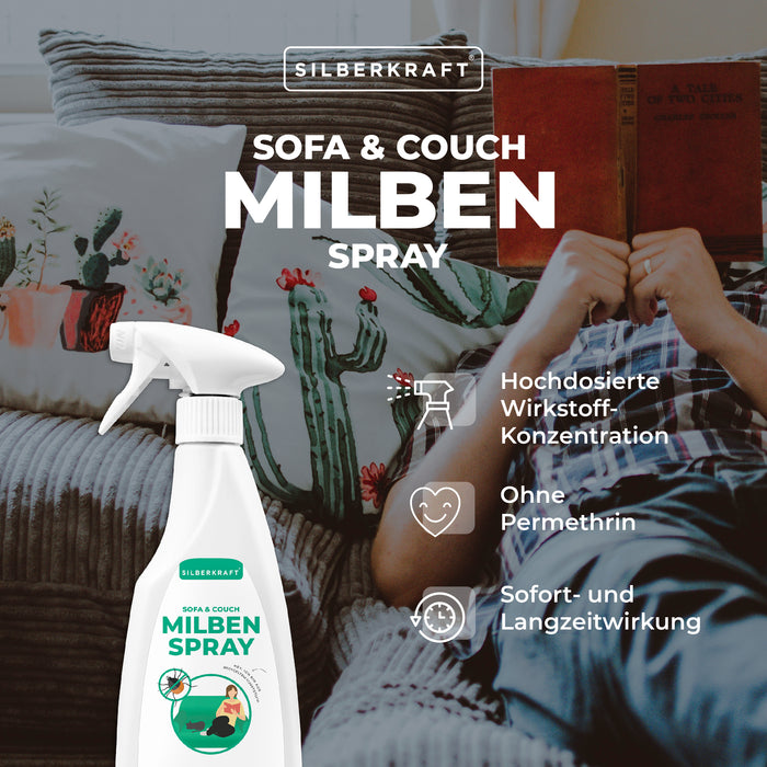 Spray antiacaro per materassi e tessuti - combatte gli acari della polvere  domestica — Silberkraft