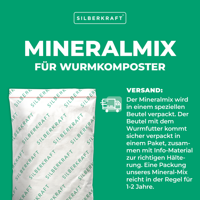 Miscela di cibo per lombrichi/minerali per compostatori di lombrichi e lombrichi da compost