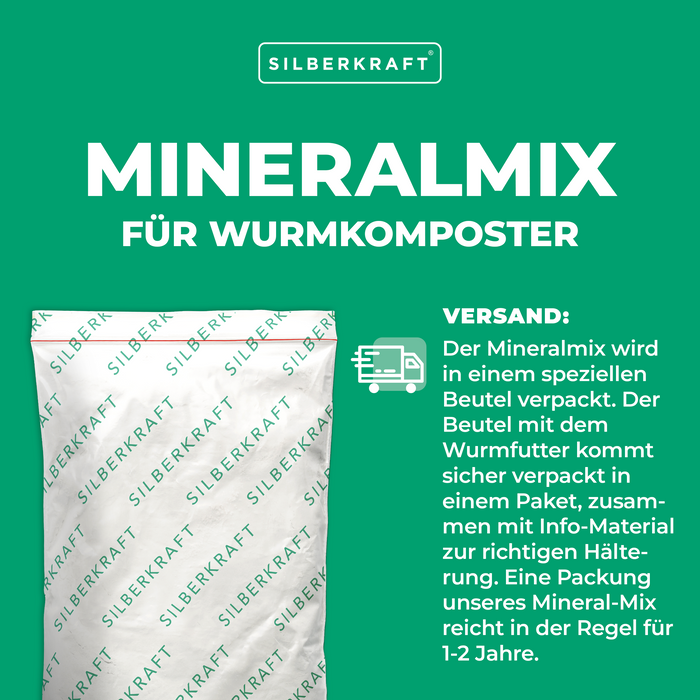 Wurmfutter / Mineral-Mix für Wurmkomposter und Kompost-Würmer