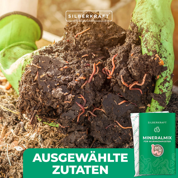 Miscela di cibo per lombrichi/minerali per compostatori di lombrichi e lombrichi da compost