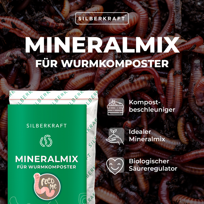 Miscela di cibo per lombrichi/minerali per compostatori di lombrichi e lombrichi da compost