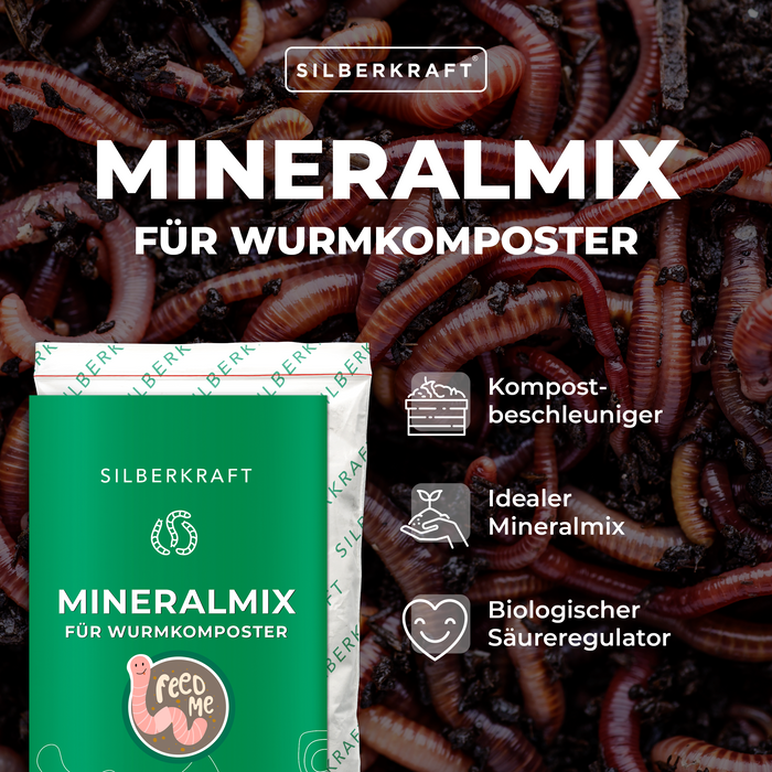 Wurmfutter / Mineral-Mix für Wurmkomposter und Kompost-Würmer