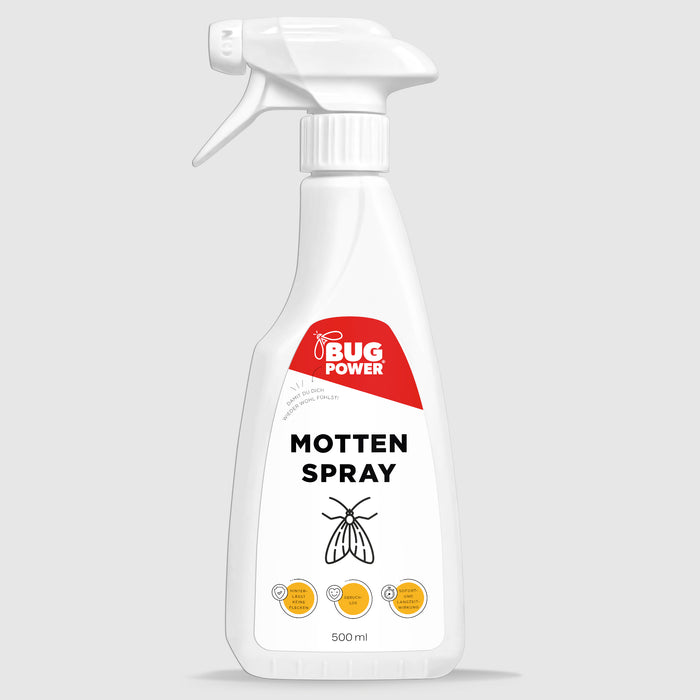 BugPower spray antitarme contro le tarme dei vestiti e del cibo 1 litro - azione rapida e protezione di lunga durata - con effetto abbattente