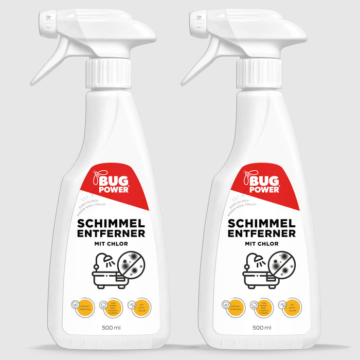 Spray anti-moisissure BugPower + chlore - pour carrelage, joints, murs et plafonds