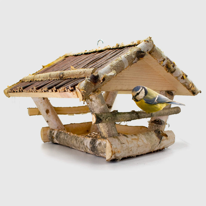 Casetta per uccelli con tetto in vimini da appendere