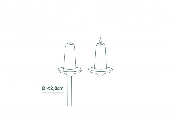 Mangeoire à Oiseaux - Station d'Alimentation Multifonctionnelle pour Oiseaux - 22cm